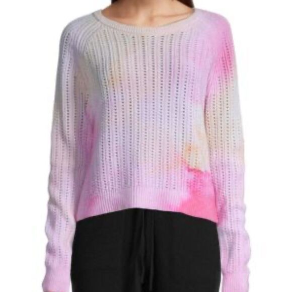 White + Warren Sweaters - WHITE + WARREN
Washed Tie Dye Crewneck Sweater-QQ11